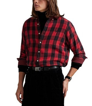 Classic Fit Check Double-Face Long Sleeve Woven Shirt | Dillard's