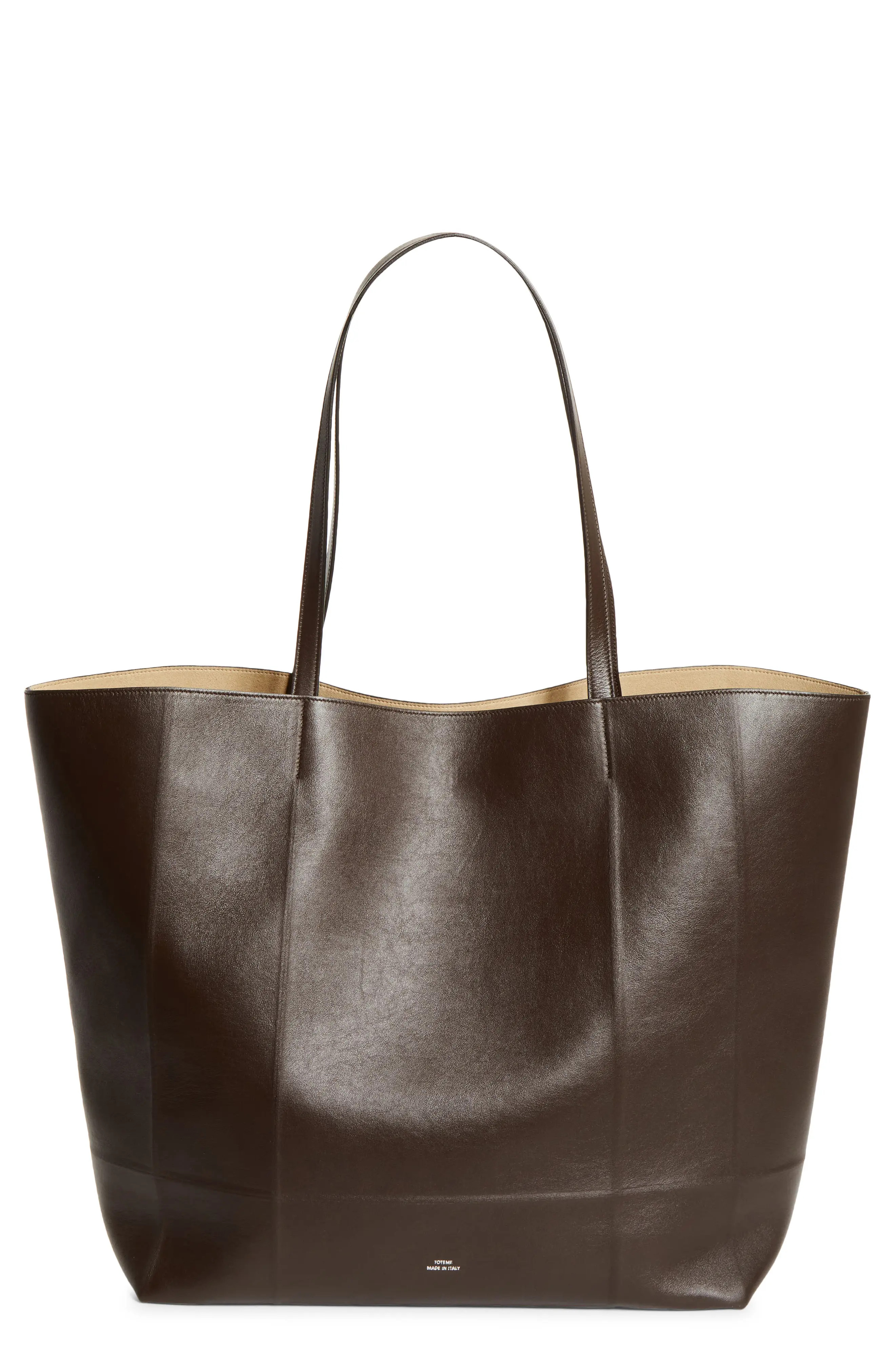 TOTEME Roam Leather Tote in Dark Green at Nordstrom | Nordstrom