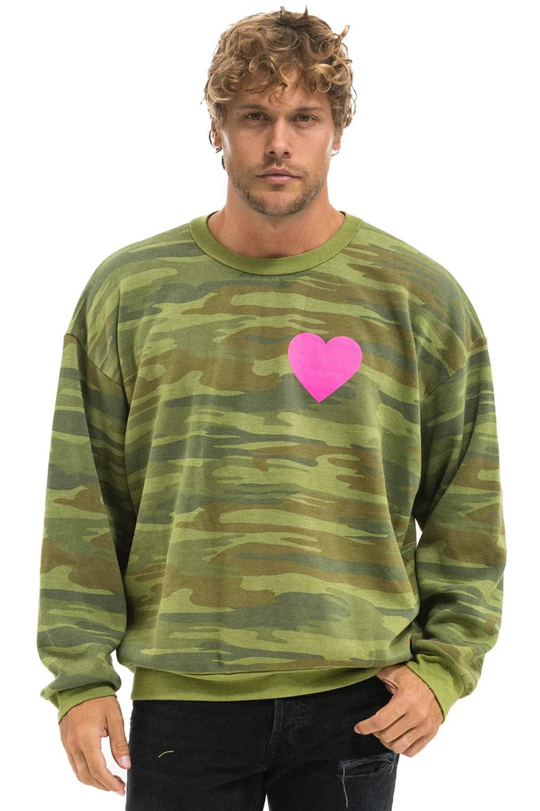 HEART 4 SWEATPANTS - CAMO // NEON PINK | Aviator Nation