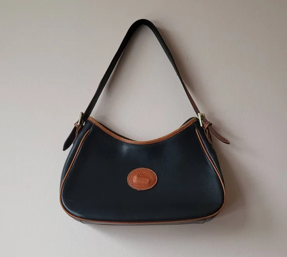 Vintage Y2K Dooney & Bourke Purse/ Bigger Size Two Tone  Leather Baguette Bag | Etsy (US)