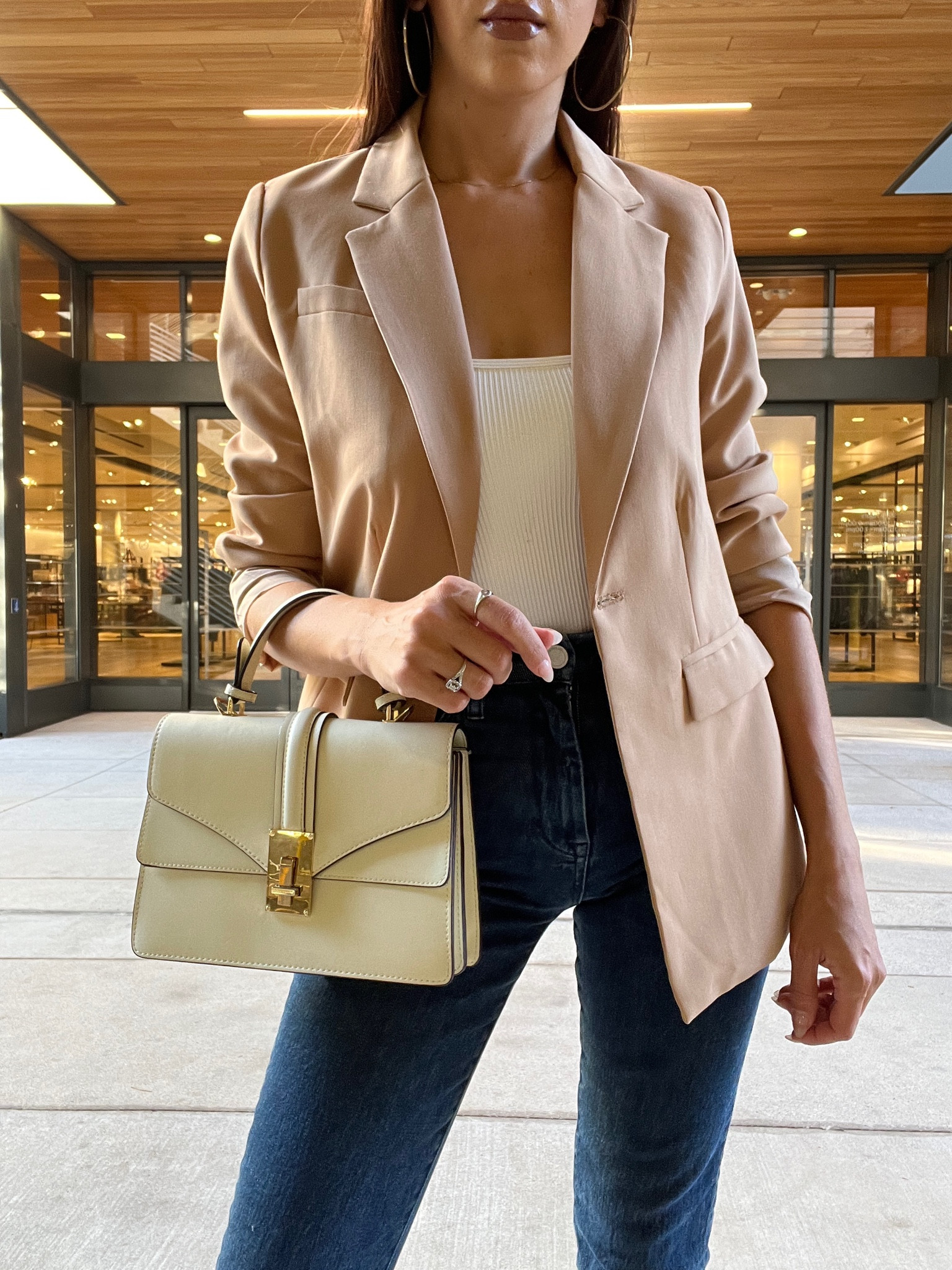 An effortlessly chic outfit formula you can wear on repeat: blazer, bodysuit, jeans, heels, elevated handbag.

#elevatedhandbag #style #outfitideas #outfitinspo #outfitinspiration 

#LTKxPrime #LTKstyletip #LTKfindsunder50