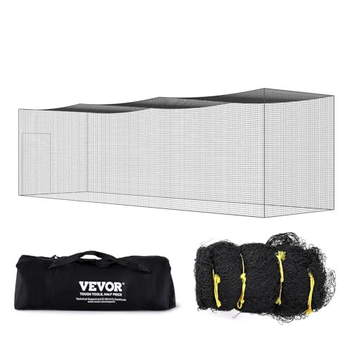 VEVOR Baseball Batting Netting,35 FT Softball Baseball Batting Hitting Training Net, Professional Practice Portable Pitching Cage, Heavy Duty Enclosed PE Net, with Door & Carry Bag (NET ONLY). | Amazon (US)