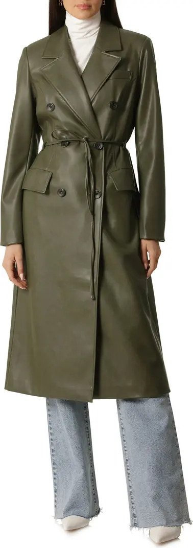 Faux Leather Trench Coat | Nordstrom