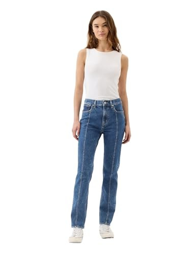 GAP Womens High Rise Straight Fit Denim Jeans Dark Wash Inkberry 30 | Amazon (US)