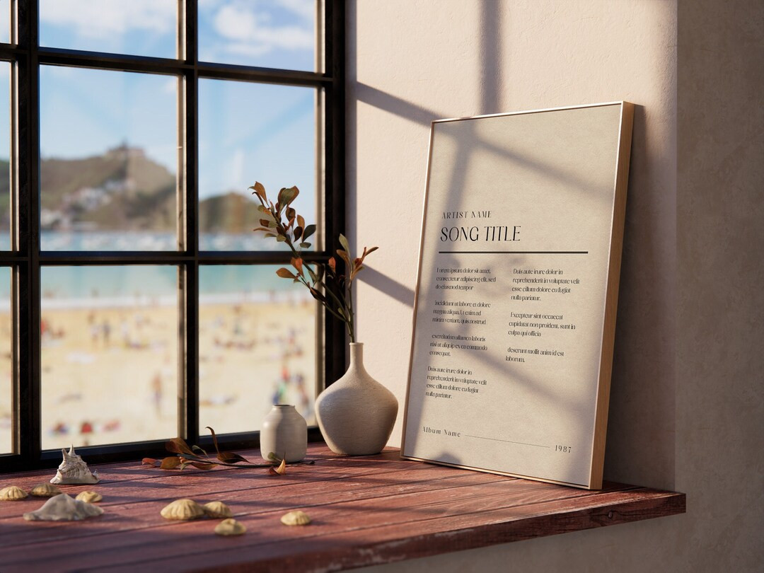 Songs Lyrics Wall Art Custom Song Lyrics Print Custom - Etsy | Etsy (US)