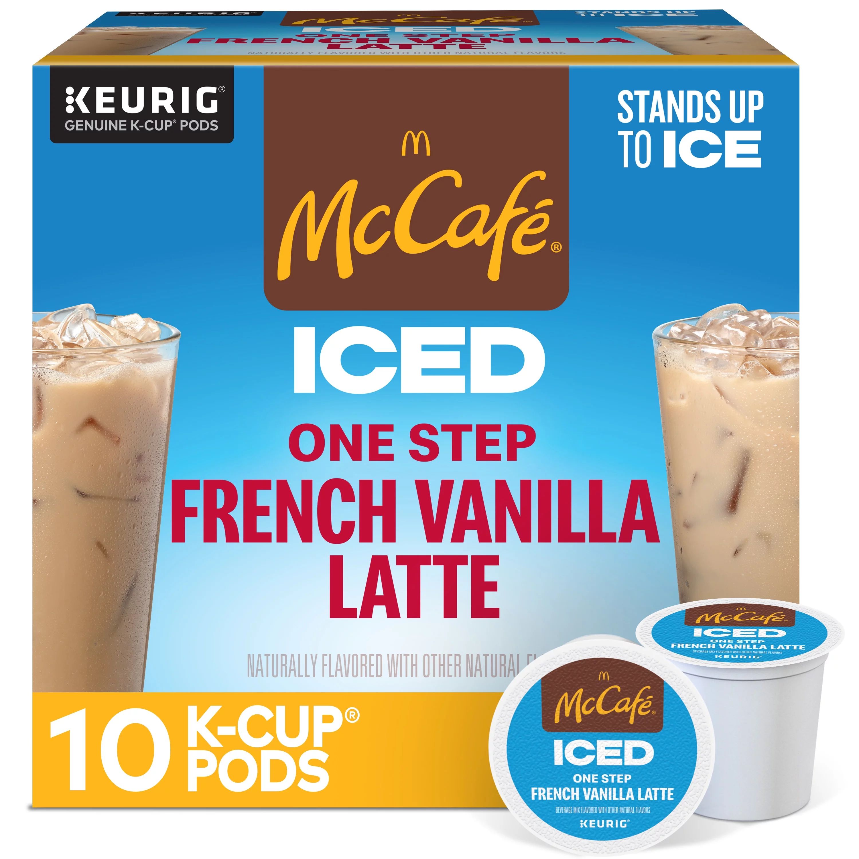 McCafe, ICED One Step French Vanilla Latte K-Cup Coffee Pods, 10 Count - Walmart.com | Walmart (US)