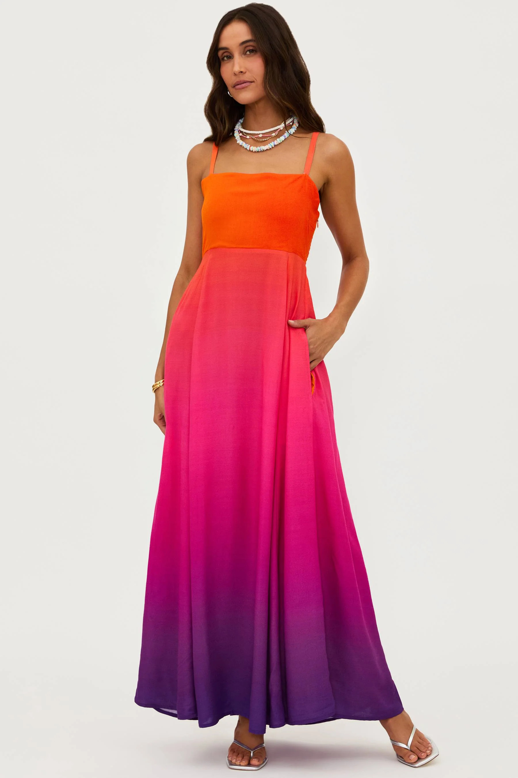 Rianne Dress Coral Bay Sunset | Maxi Dress | Beach Riot | Beach Riot