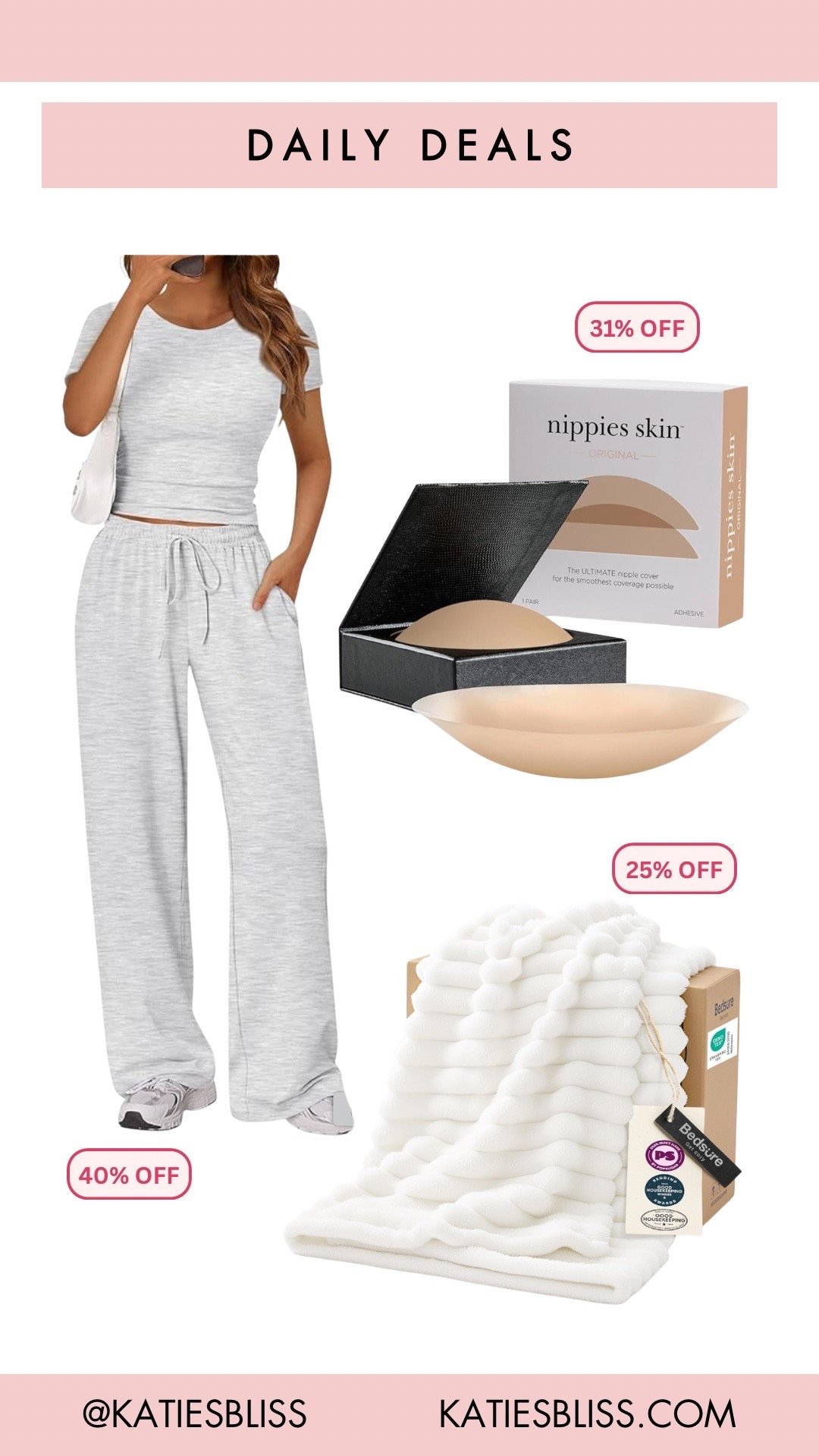 Daily deals ✨

Amazon. Deal. Sale. Markdown. Lounge set. Nippie covers. Blanket. Home. Cozy. Comfy. 



#LTKSaleAlert #LTKHome