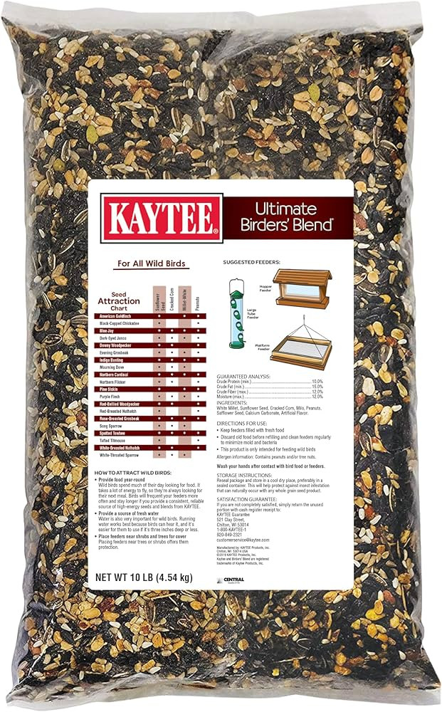 Kaytee Wild Bird Ultimate Birder's Blend Food Seed For Grosbeaks, Cardinals, Nuthatches, Woodpeck... | Amazon (US)