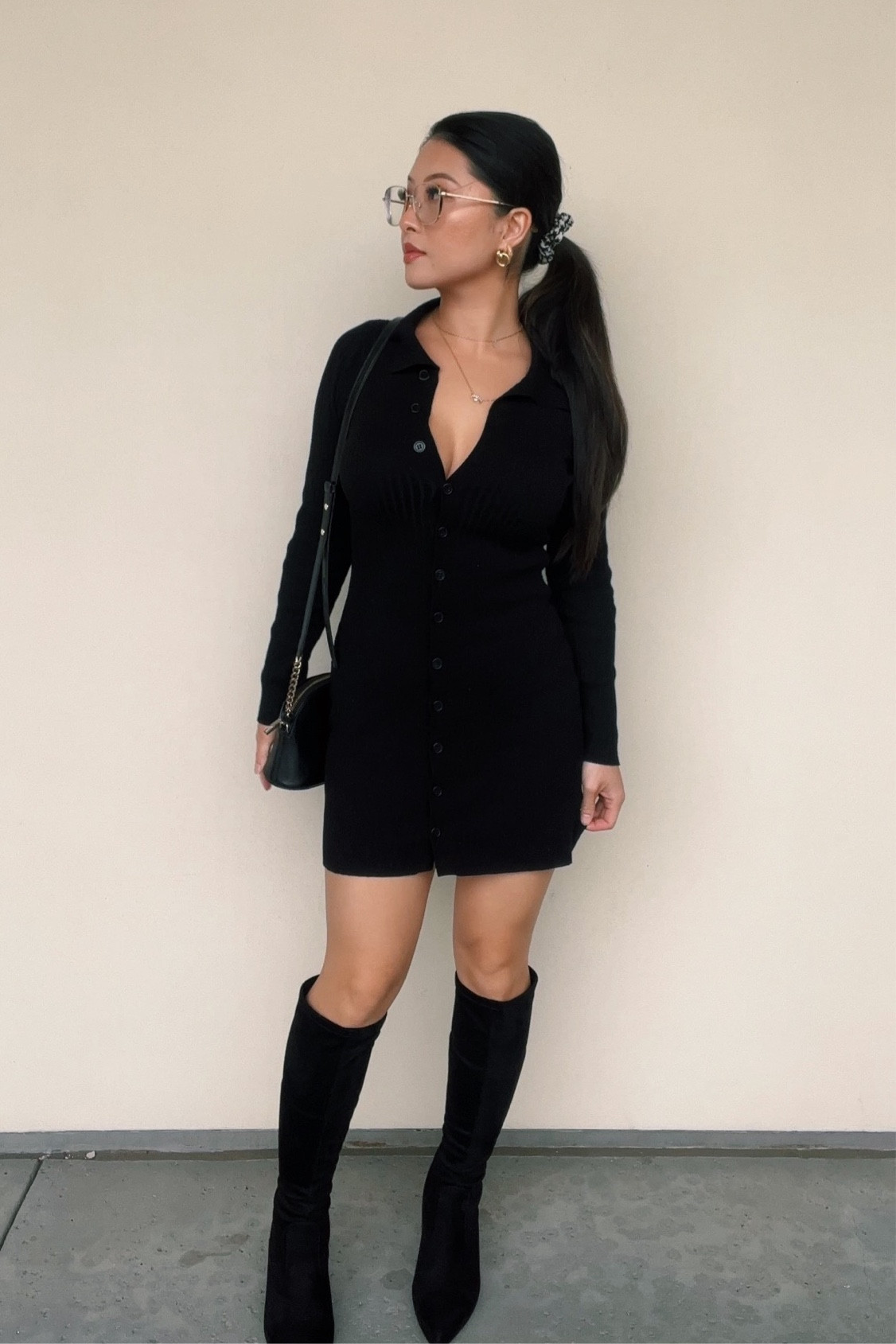 Black outfits all of October 🖤 
black knit dress, knit button up dress, knit button down dress, black dress outfit, fall outfits, October outfits, all black fit, black knee high boots



#LTKstyletip #LTKsalealert #LTKSeasonal