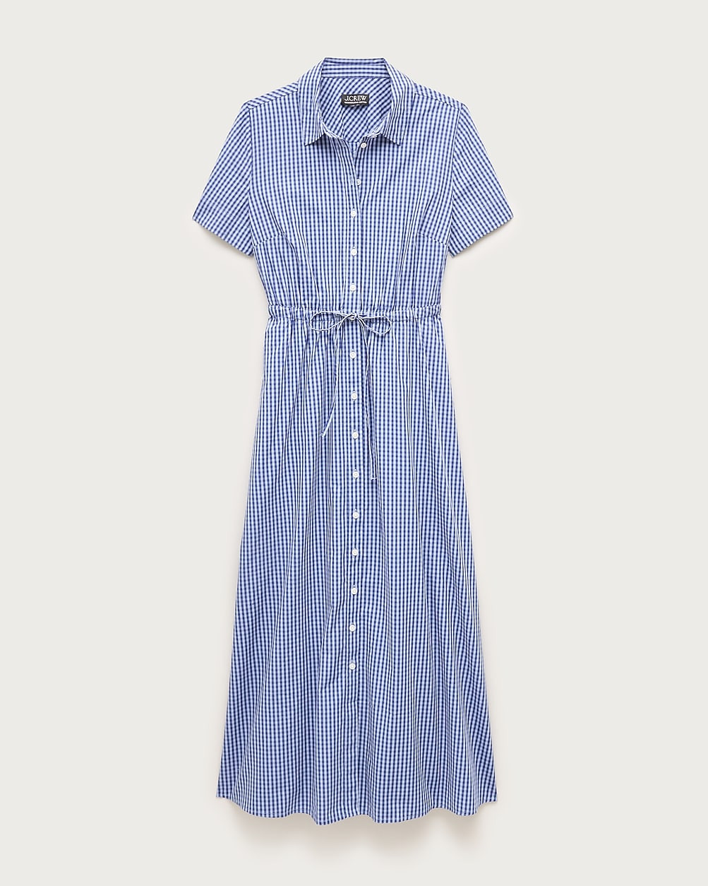 Cerise shirt-dress in gingham cotton poplin | J. Crew US
