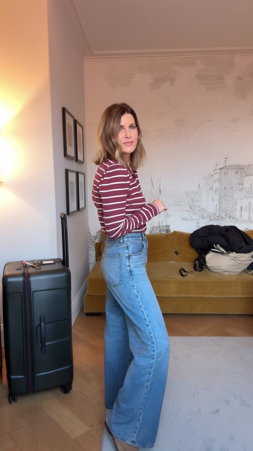 Ootd for train ride from Venice to Florence
These jeans are really comparable to the viral sweatpants jeans (I have those, too). Love that these maintain their shape and look cute with boots, flats, and sneakers. I’m wearing a size 27.
My top is Anthropologie. Love all the details. Wearing a size small.
Shoes fit tts

#LTKOver40 #LTKStyleTip #LTKTravel