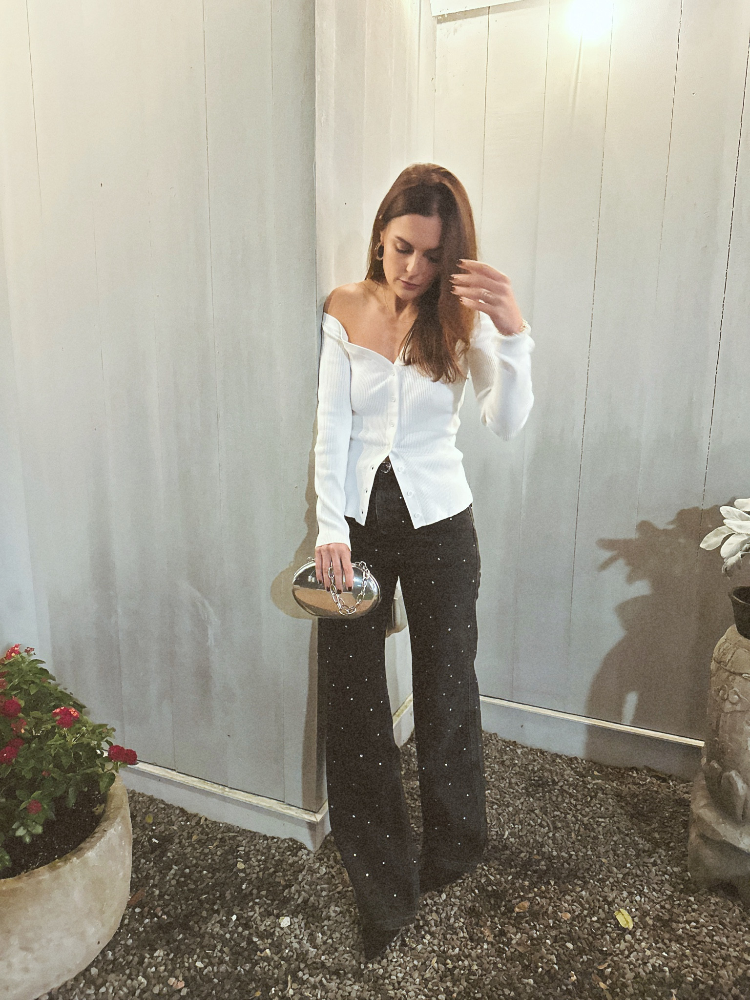 Date Night with @saks
Sizes all TTS:
Jeans: 36
Top: Small
Earrings: Silver
Shoes: 38.5 
#saks #sakspartner

#LTKSeasonal #LTKstyletip #LTKHoliday