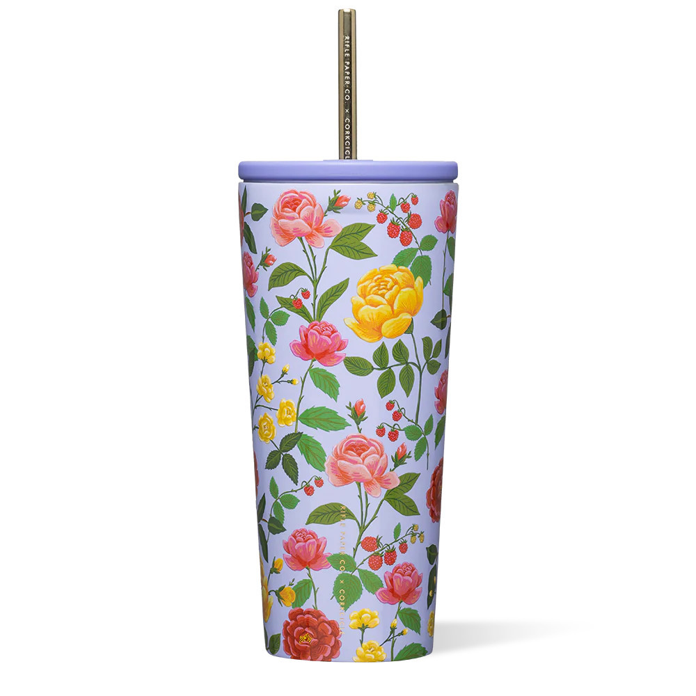 Rifle Paper Co. Cold Cup - 24oz / Roses | Corkcicle