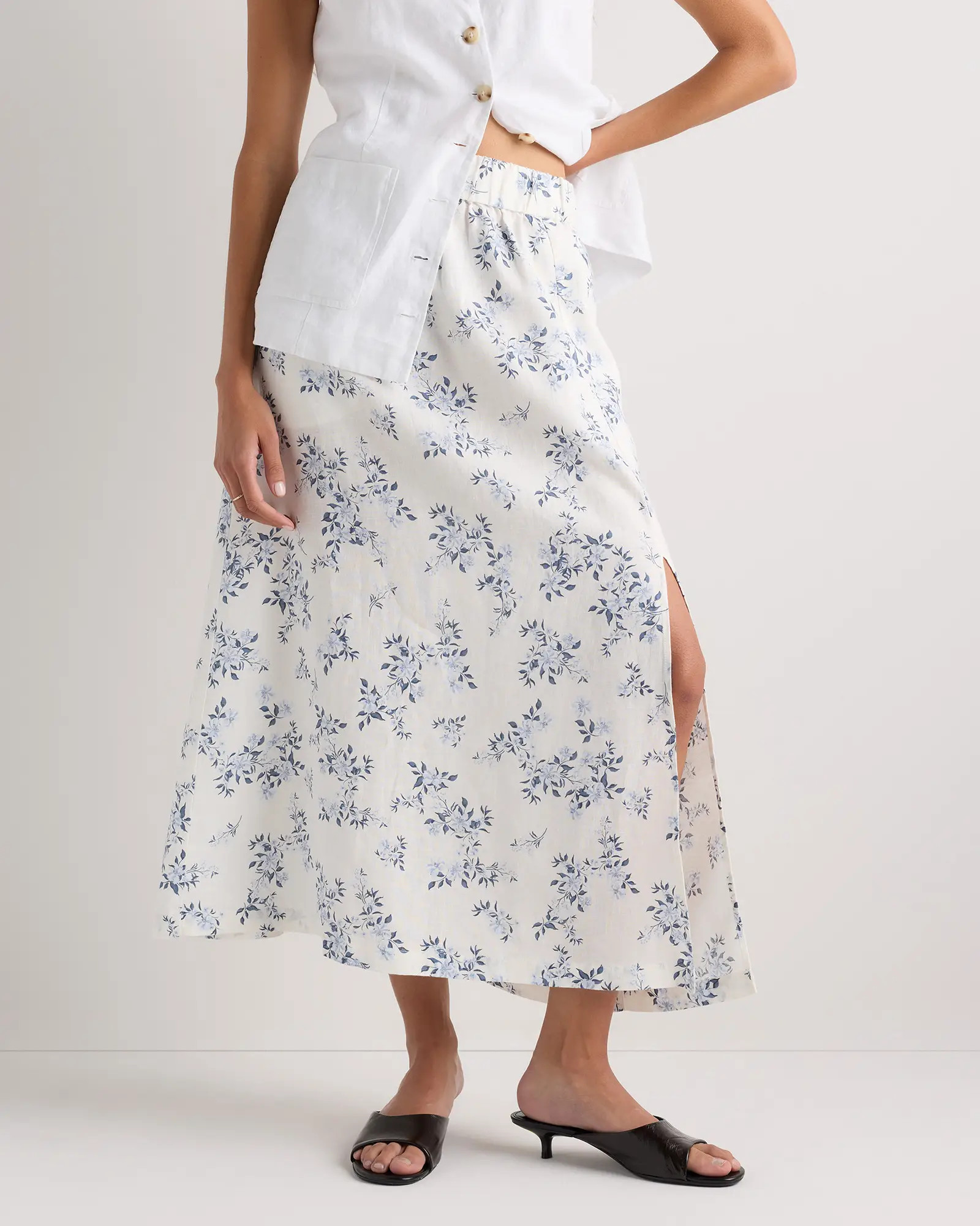 100% European Linen Maxi Skirt | Quince