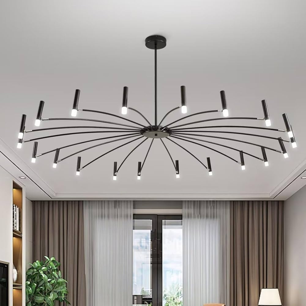 Large Black Chandelier，18-Light Farmhouse Chandelier for Dining Room Lighting Fixtures Hanging,... | Amazon (US)