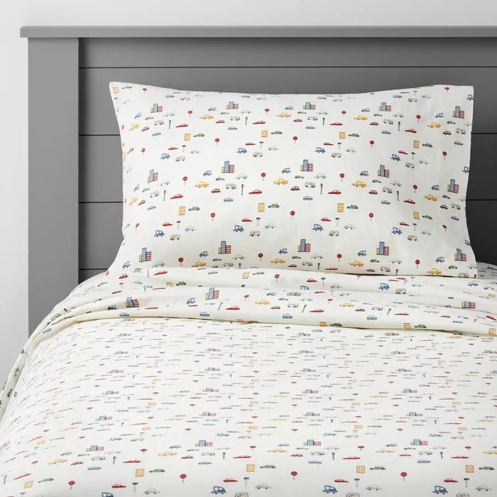 City Cars Cotton Sheet Set - Pillowfort™ | Target