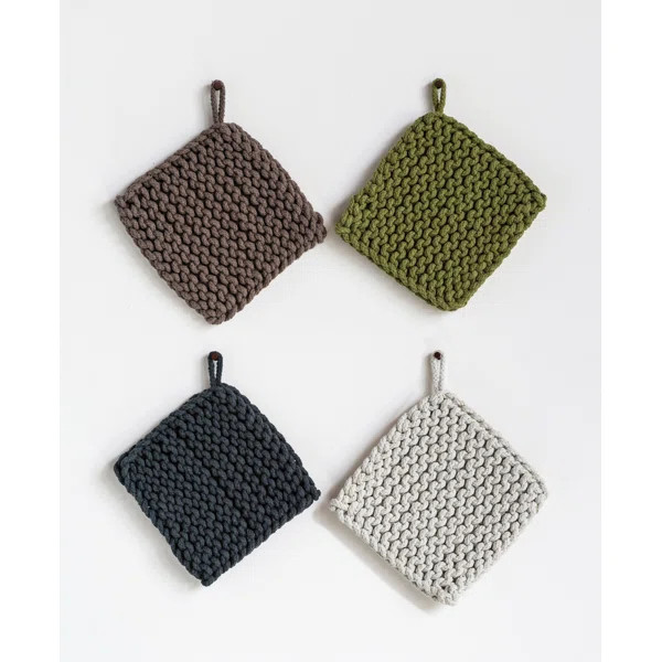 Elodia Joss & Main Crocheted 2-Piece Potholder (Set of 4) | Wayfair North America
