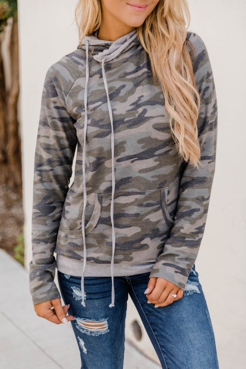 That's Who We Are Camo Print Hoodie | The Pink Lily Boutique