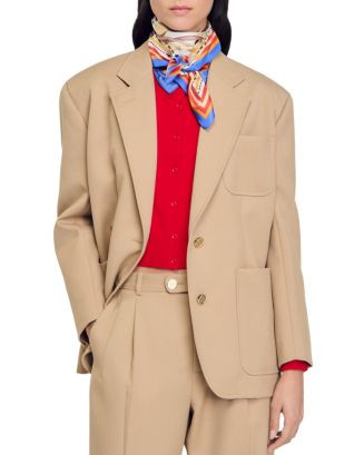 Sandro Monna Padded Shoulder Blazer  | Bloomingdale's Women | Bloomingdale's (US)