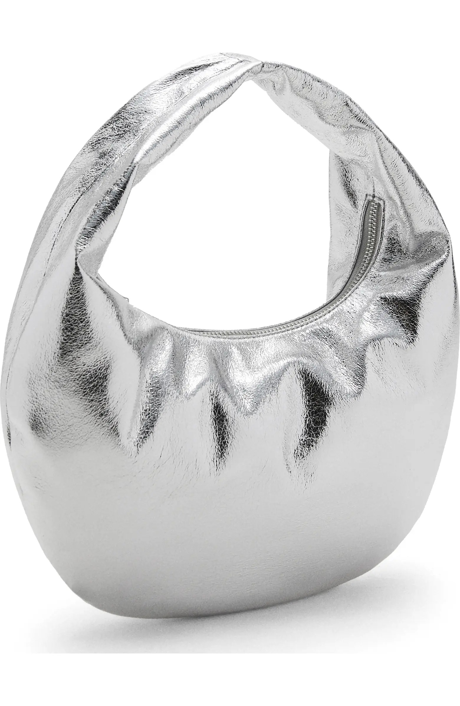 Metallic Faux Leather Top Handle Bag | Nordstrom