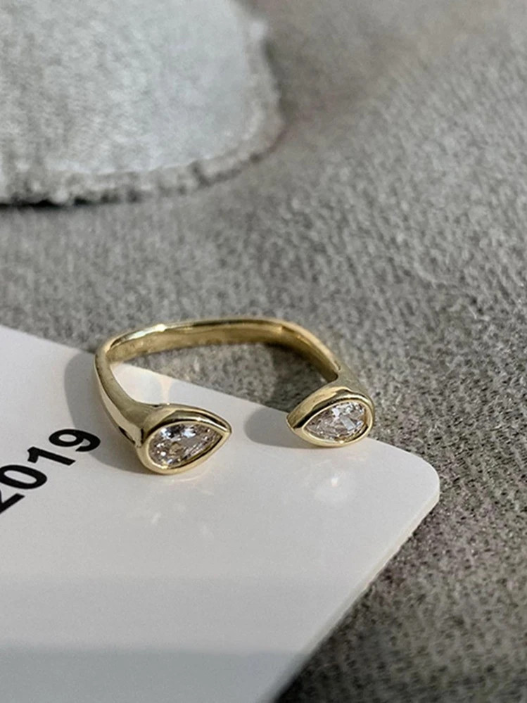 1pc Fashionable Personalized Light Luxury Simple Niche Design Delicate Open Ring With | SHEIN