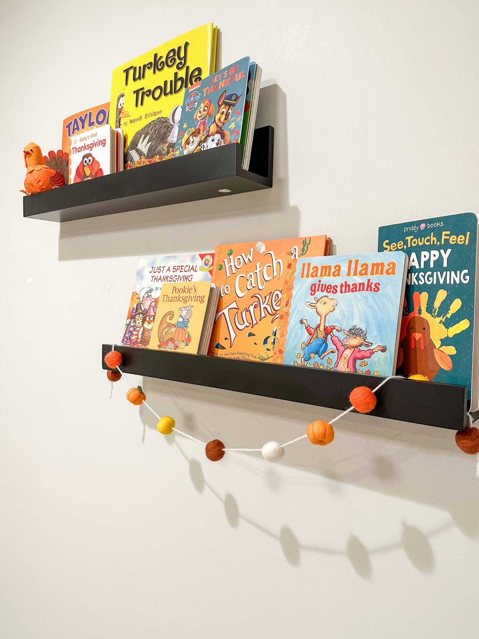 Our thanksgiving book shelf  🦃 

• kids books, nursery, sons room, thanksgiving, Turkey day, November books, happy thanksgiving, thankful , paw patrol, baby’s first thanksgiving, llama llama, see touch feel, how to catch a Turkey 

#LTKkids #LTKHoliday #LTKbaby