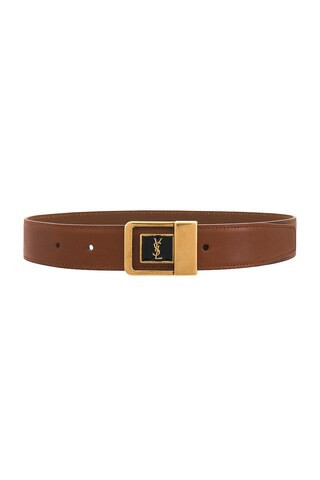 Saint Laurent Boucle LA 66 Belt in Brown | FWRD 