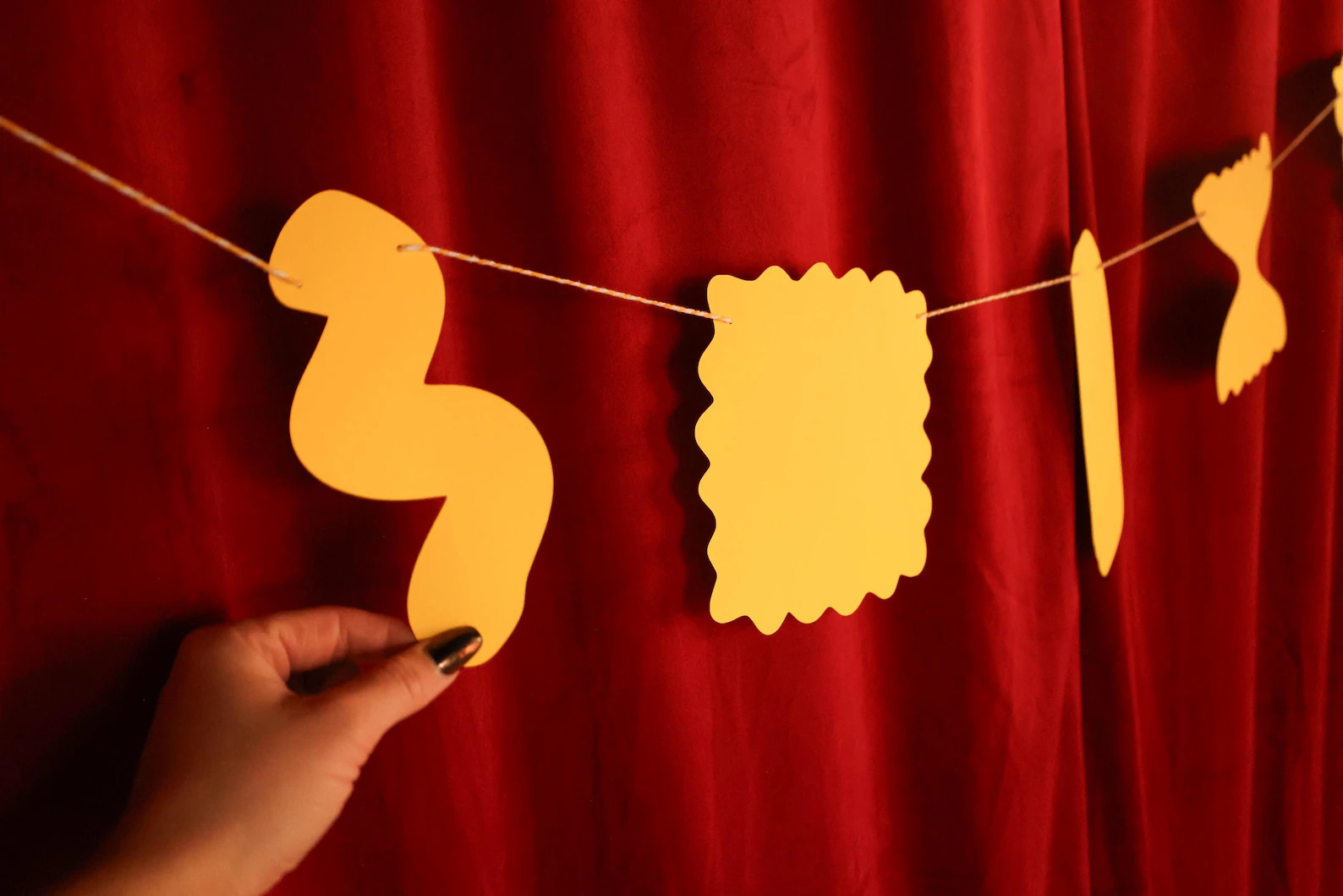 Pasta Shape Banner: Italian Dinner Party Decor - That's Amore | Etsy (US)