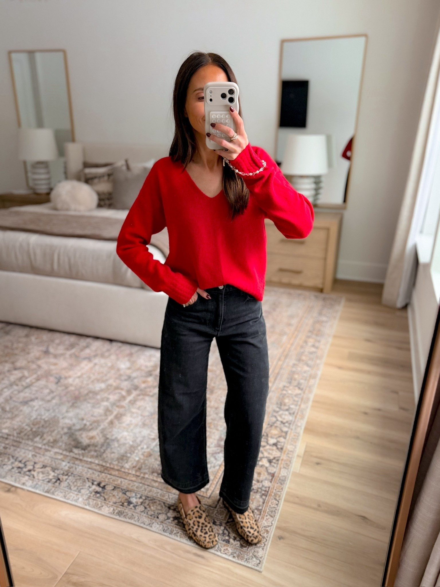 Easy everyday winter outfit, holiday party look, leopard loafers, cozy sweater, annabrstylee

#LTKootd #LTKSeasonal #LTKOver40