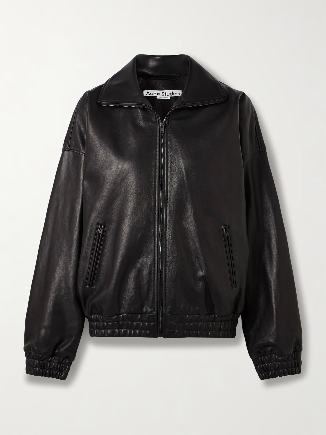 Acne Studios - Leather Bomber Jacket - Black | NET-A-PORTER (UK & EU)
