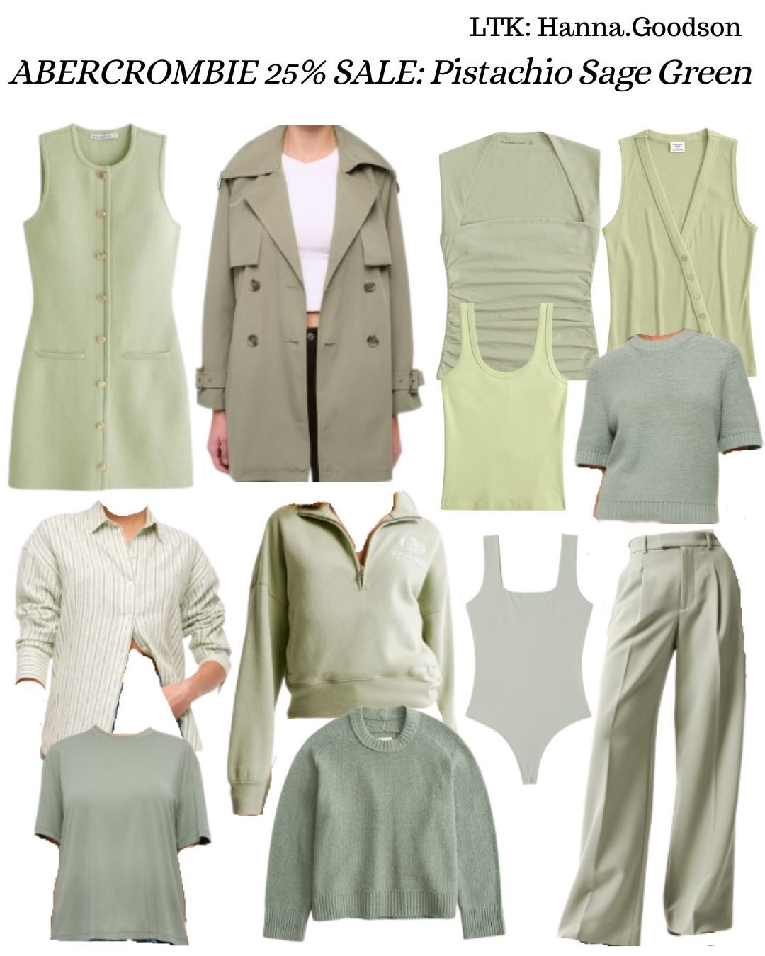Sage or Pistachio green serenity!Abercrombie’s 25% off sale is here—shop earthy-chic dresses, soft knits, & elevated essentials before they’re gone. Your spring refresh starts now! 💚🛍️

#LTKsalealert #LTKunder50 #ShopLTK #LTKfashion #LTKtrendalert #LTKspring #AbercrombieFinds #SageGreenSZN #EarthyTones #SpringStyle #PistachioGreen 

#LTKSaleAlert #LTKFindsUnder50 #LTKStyleTip