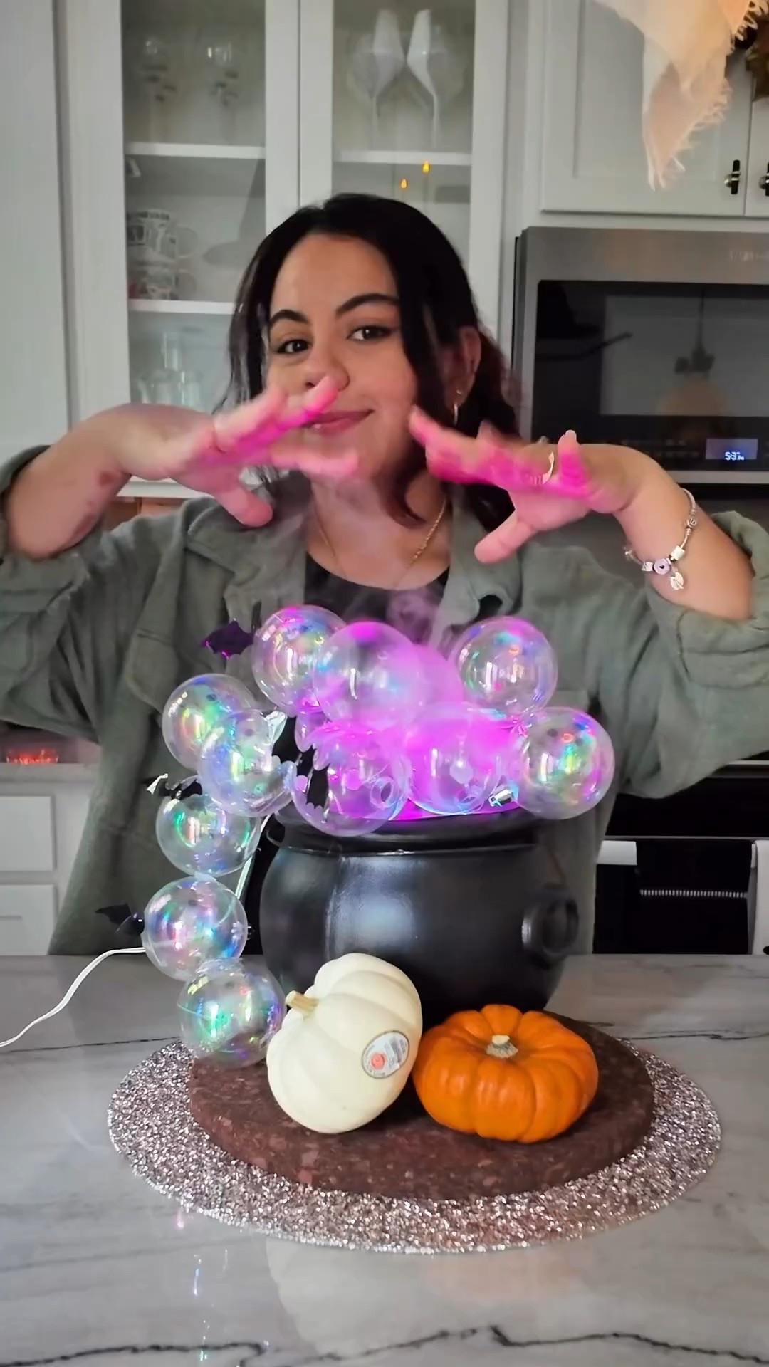 DIY bubbling cauldron for Halloween 👻✨
.
All it took was a plastic cauldron, clear ornaments, some glue… and a little magic 🧙🏻‍♀️.
.
Spooky vibes unlocked 🕯️ Would you try this at home?
.
#HalloweenDIY #SpookySeason #DIYCrafts #HalloweenDecor #CozyHomeVibes #BudgetDIY #DIYProjects #diycauldron