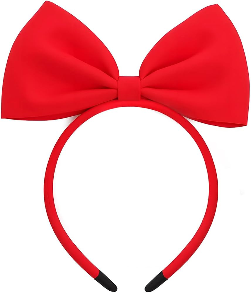 ZLIXING Red Bow Headband for Costume Accessories Women Girls Adult Kids Headbans | Amazon (US)