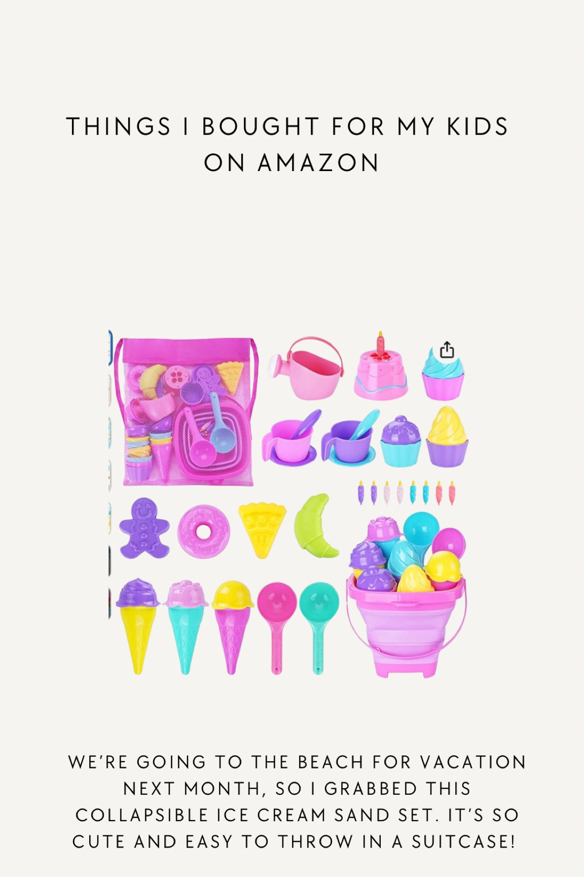 Fun collapsible ice cream sand toys for the beach or pool!

#LTKKids #LTKTravel