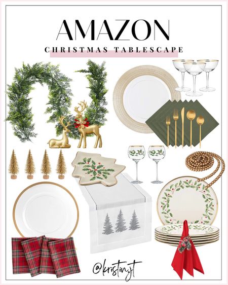 Amazon Christmas tablescape - amazon Christmas table decor - Christmas plates and napkins - Christmas hostess - hosting must haves - Christmas wine glasses 


#LTKHoliday #LTKhome #LTKGiftGuide