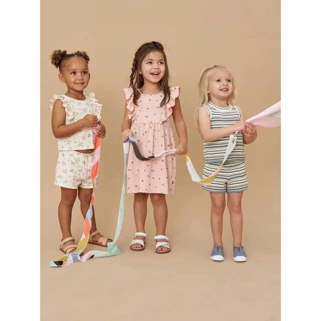 Modern Moments Toddler Girl Eyelet Ruffle Short Set, 2-Piece, Sizes 12M-5T | Walmart (US)