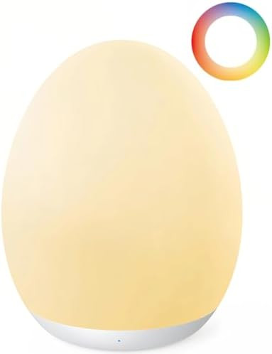 JolyWell Night Light for Kids, Baby Egg Light with 7 Colors Changing Mode & Stepless Dimming, Nur... | Amazon (US)