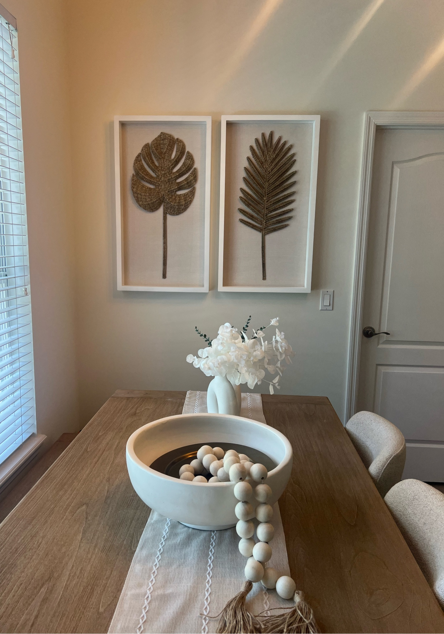 Shop my wall art for my kitchen eating area! The shadow boxes are one Monstera and one Palm. My kitchen table & bench are still on SALE! 

#LTKFind #LTKhome
