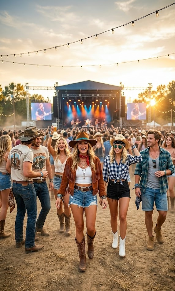 Get ready to turn heads at your next country concert! Think classic cowboy boots, ripped denim, plaid shirts, fringe jackets, wide-brim hats, and statement belts. Whether you're dancing under the sun at a festival, rocking out at an indoor honky-tonk, or enjoying a country night abroad, these outfits bring the perfect mix of rugged charm and modern style. Pair with layered jewelry, bandanas, and fun accessories to complete your festival-ready look! 🌵🎶

#CountryConcert #CountryVibes #CowboyBoots #PlaidShirts #FringeFashion #FestivalOutfit #CountryStyle #BootsAndDenim #WesternWear #HonkyTonkStyle #CountryChic #RodeoReady #MusicFestivalFashion #OutdoorConcert #CountryGirlStyle #CountryBoyStyle #FestivalOOTD #WesternOutfit #SummerCountryFashion #CountryMusicLovers #CowgirlVibes #CountryLook #BootsAndHats #PlaidAndDenim #FestivalVibes #CountryMusicStyle #StageReadyStyle #CountryFestivalFashion #WesternChic #CountryOOTD 

 #LTKFestival #LTKSeasonal #LTKU