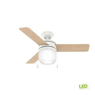 Acumen 42 in. LED Indoor Fresh White Ceiling Fan with Light Kit | The Home Depot
