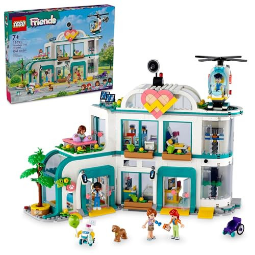 LEGO Friends Heartlake City Hospital Toy Playset, Helicopter Toy and Mini-Doll Characters, Building Set for Kids, Pretend Play, Gift for Girls and Boys Ages 7 Years Old and Up, 42621 | Amazon (US)