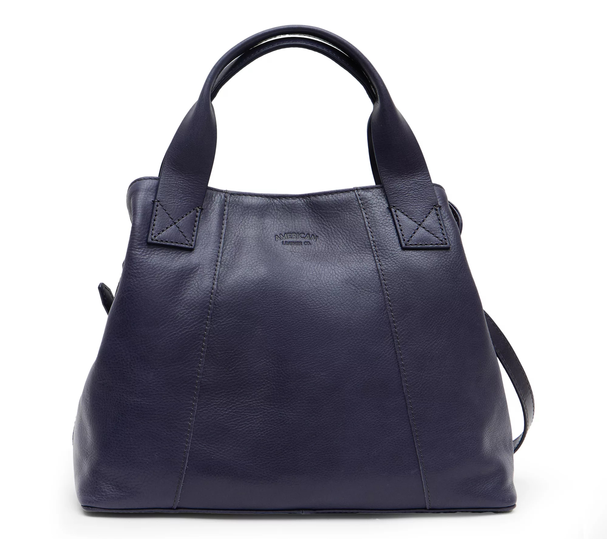 American Leather Co. Ada Triple Entry Patina Leather Satchel | QVC