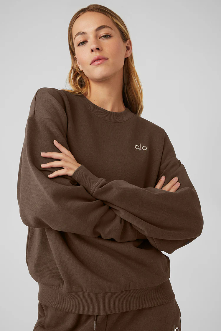 Accolade Crew Neck Pullover - Black | Alo Yoga