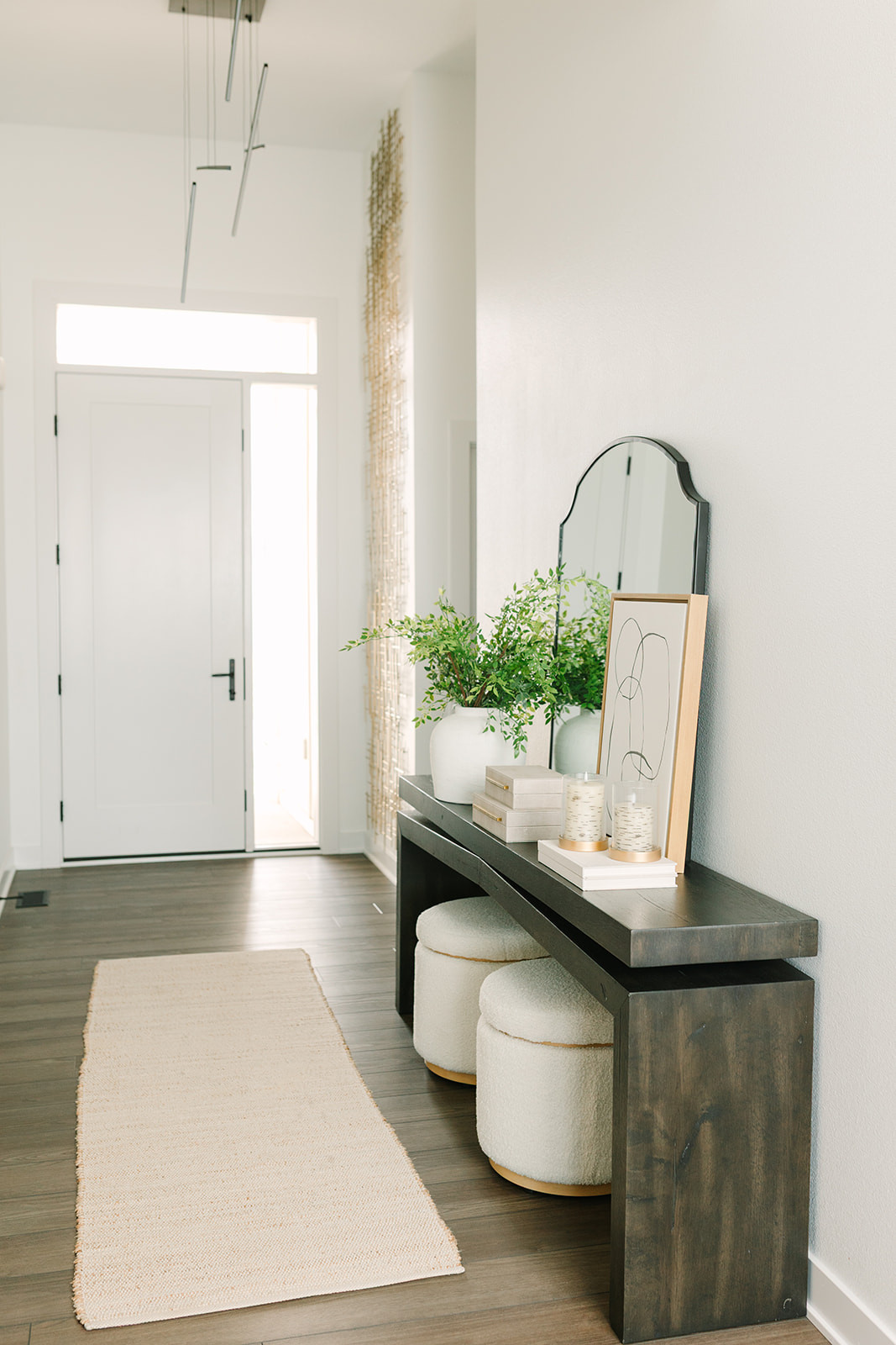 Neutral, fresh entryway 🤍
Light, clean pieces make it feel welcoming and pulled together the moment you walk through the door. 

 #LTKHome