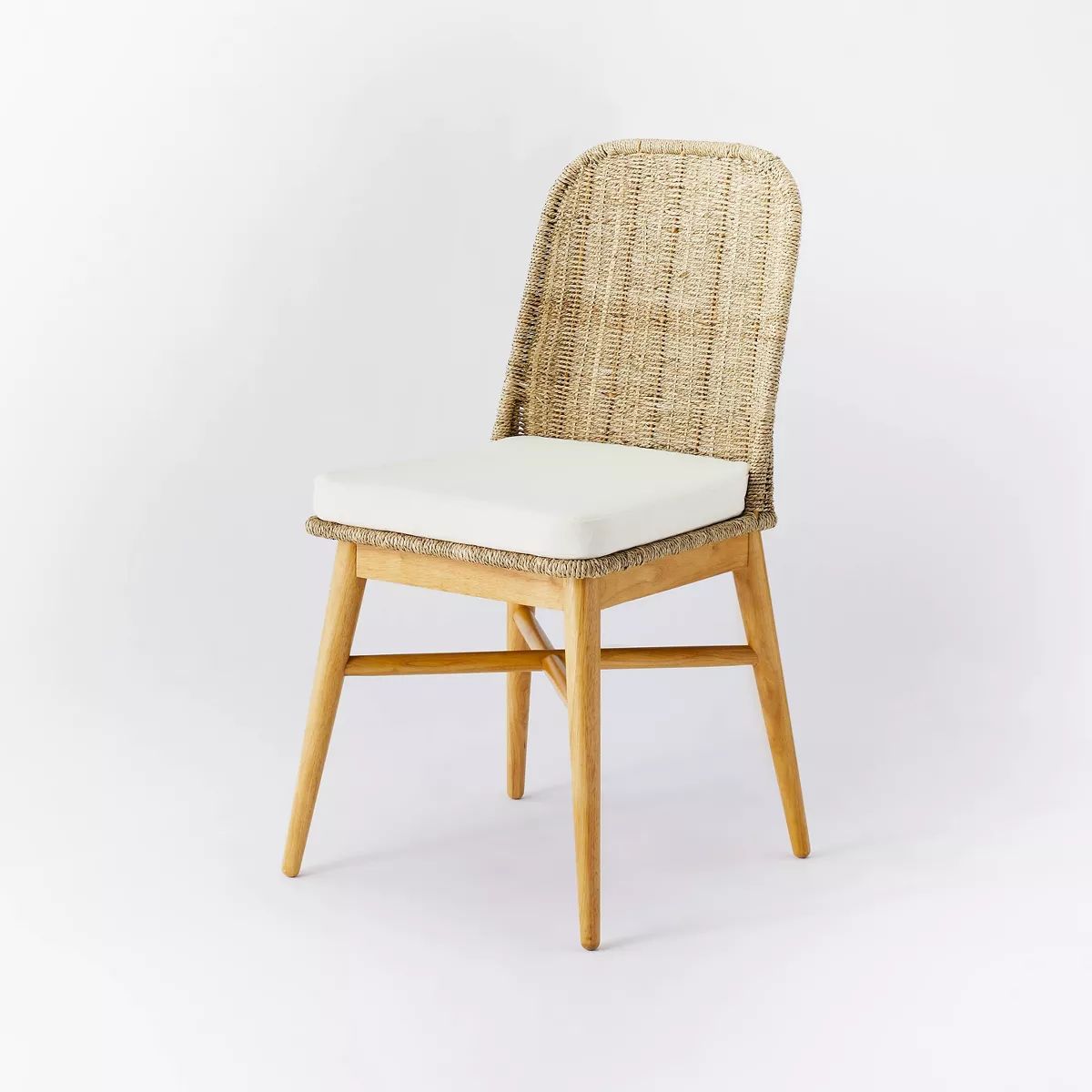 Juniper Woven Dining Chair with Cushion Natural - Threshold™ designed with Studio McGee | Target