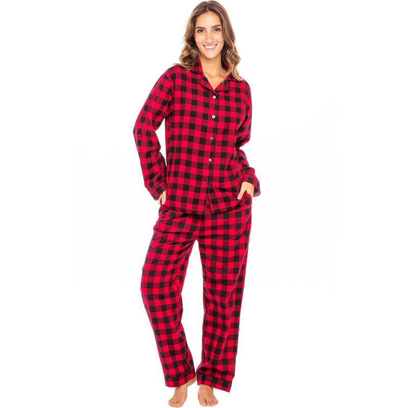 Alexander Del Rossa Women's Classic Cotton Flannel Pajamas with Pockets, Christmas Colors | Target