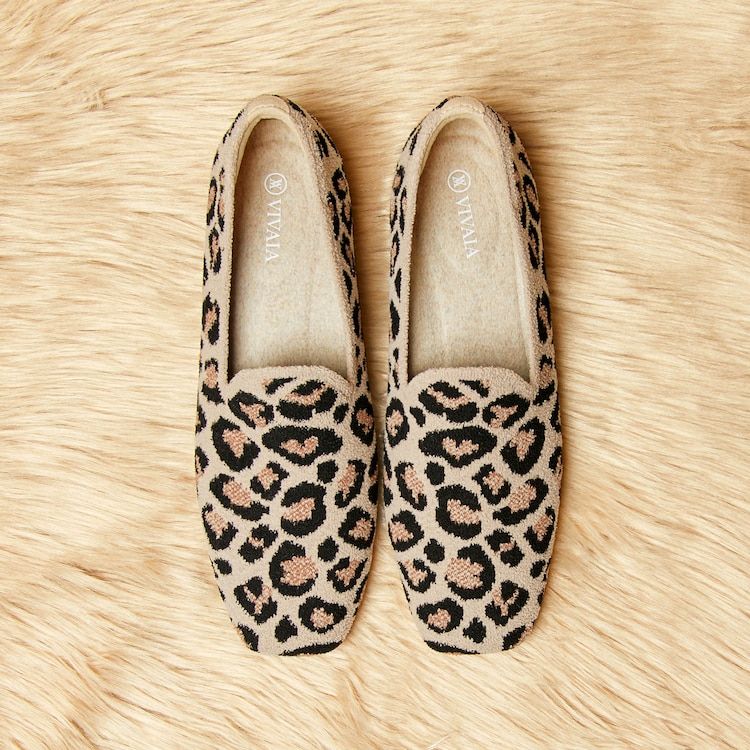 Squared-Toe Terry Knit Loafers | VIVAIA