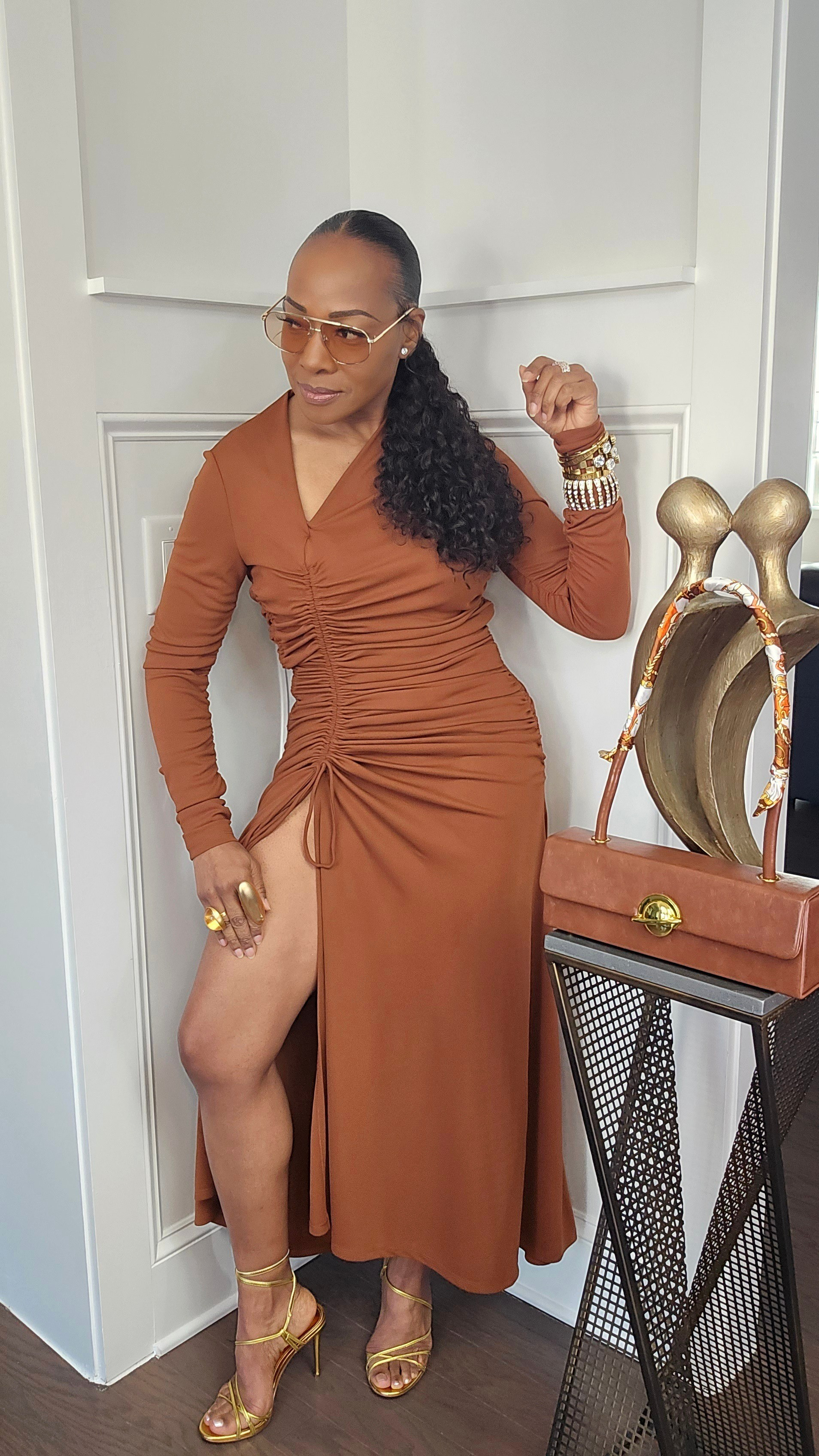 Ruching done right!🦊🤎

#LTKOver40