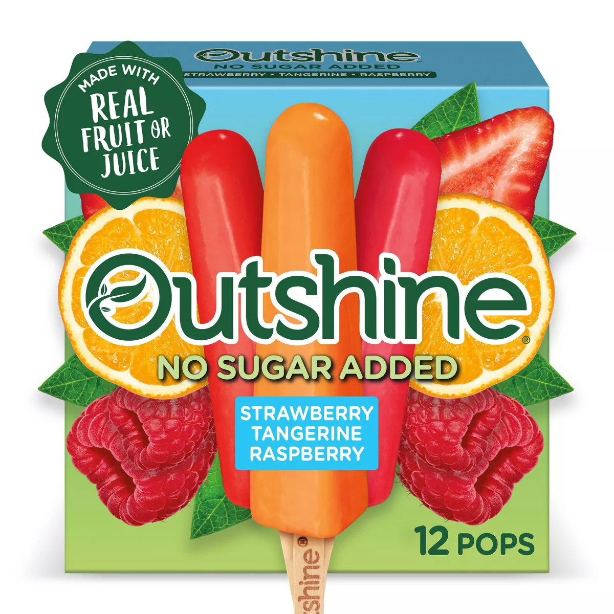 Outshine Strawberry, Raspberry, Tangerine Frozen Fruit Bar - 12ct | Target